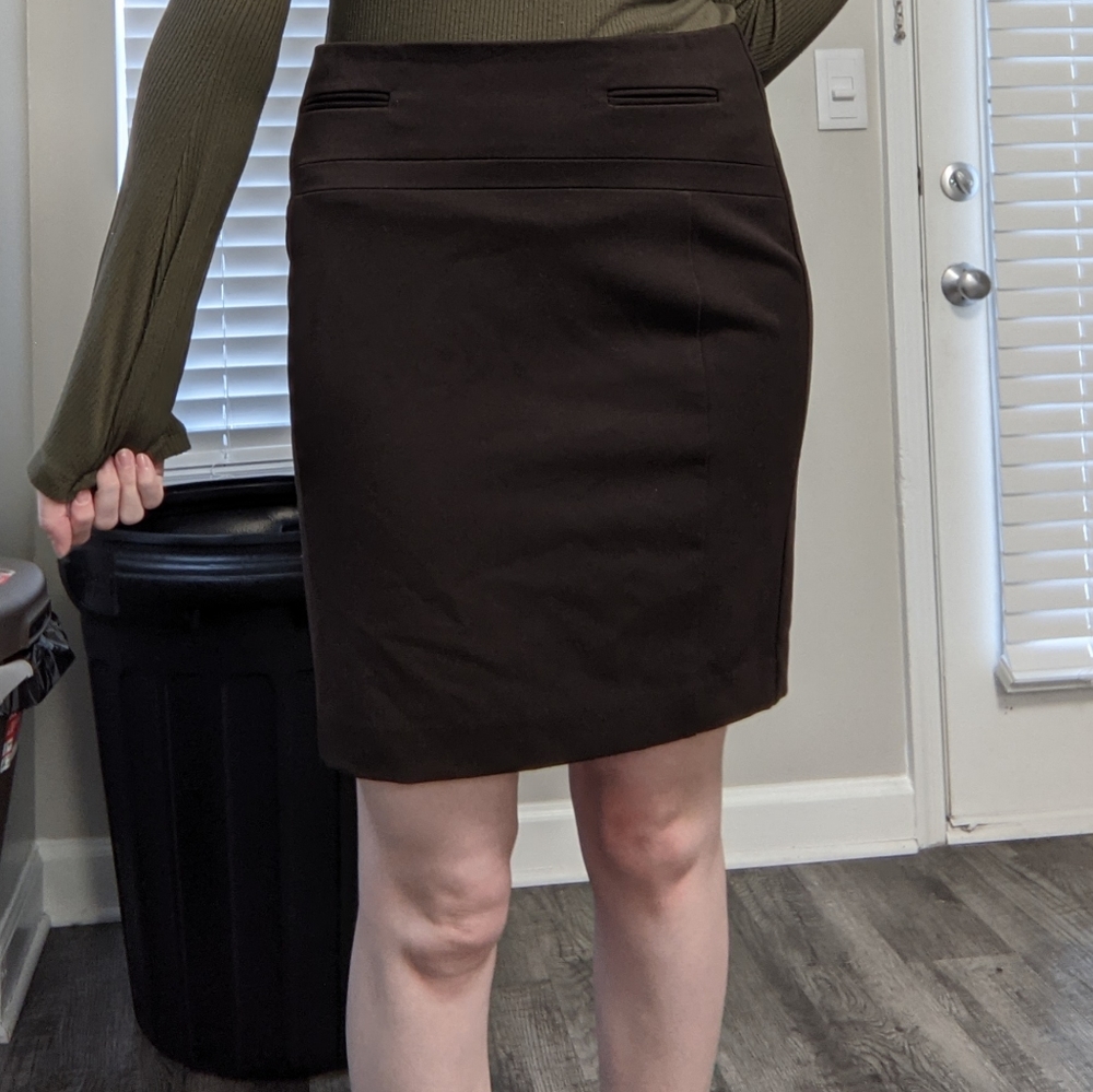 Express brown pencil skirt